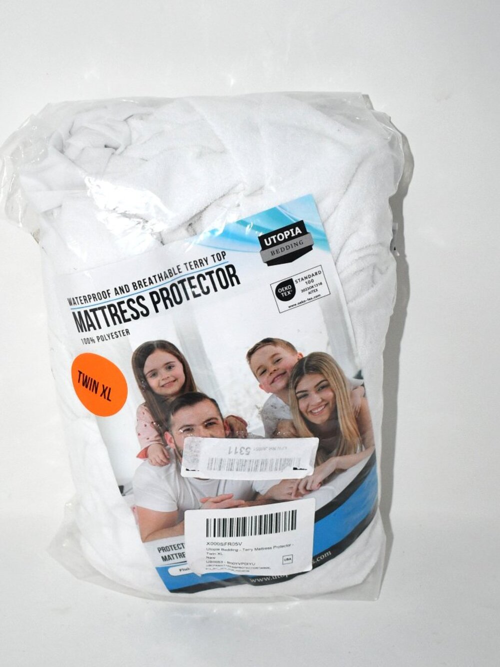 Utopia Bedding Waterproof Mattress Protector, Twin XL, 15" Deep Pocket, White, N